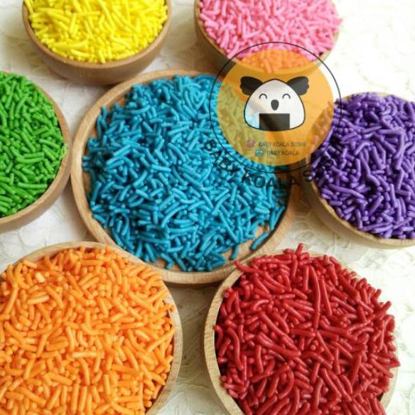 

^q-77 ELMER MESIS WARNA 500g | Meises/Meses/Sprinkle | Pink Kuning Hijau Biru Merah Ungu