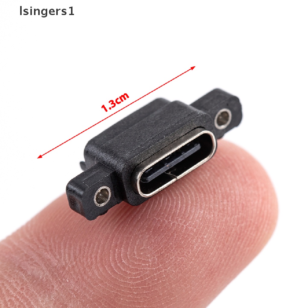 (lsingers1) 2pcs Soket Konektor Usb 3.1 Tipe-C 6 Pin SMD DIP Untuk PCB DIY