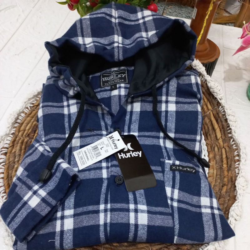 FLANEL HOODIE IMPORT UNISEX LENGAN PANJANG