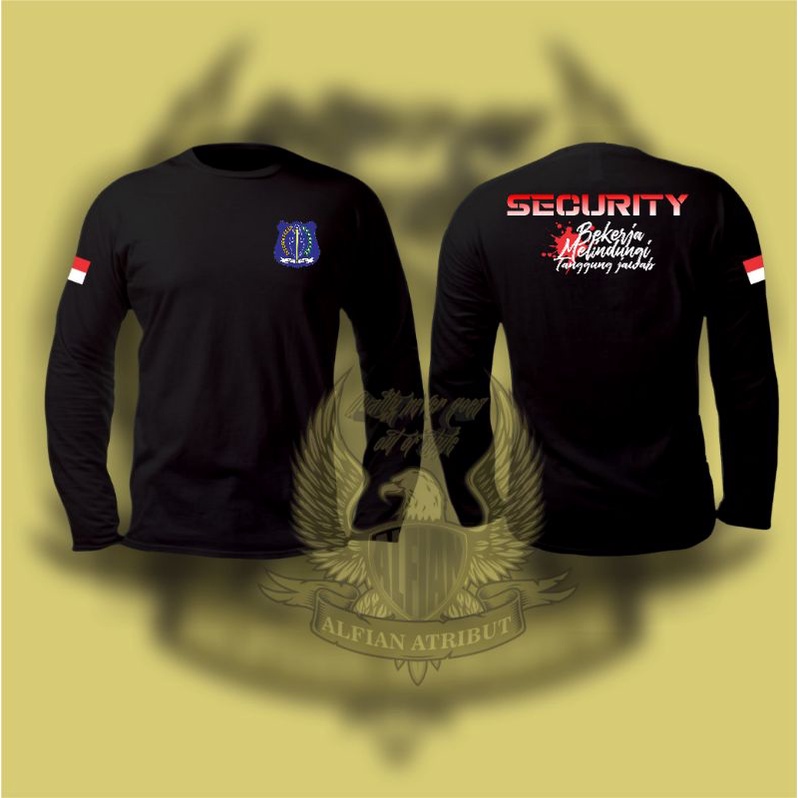 kaos SECURITY,kaos terbaru security lengan panjang,kaos satpam kaos security