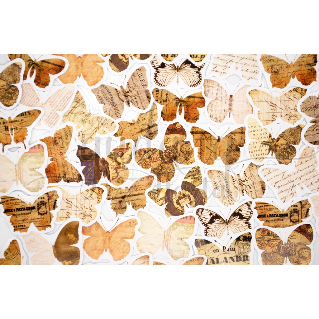 Stiker Vintage Butterfly Deco Sticker Motif Kupu Kupu DIY GH 303481