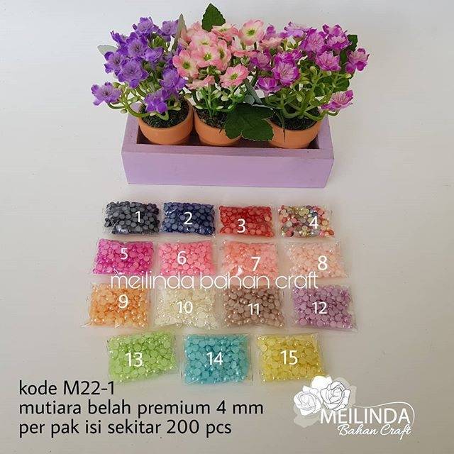 

Kode M22-1 mutiara belah premium 4mm. Dijual per pak isi 100 pcs. Kualitas premium cat bagus
