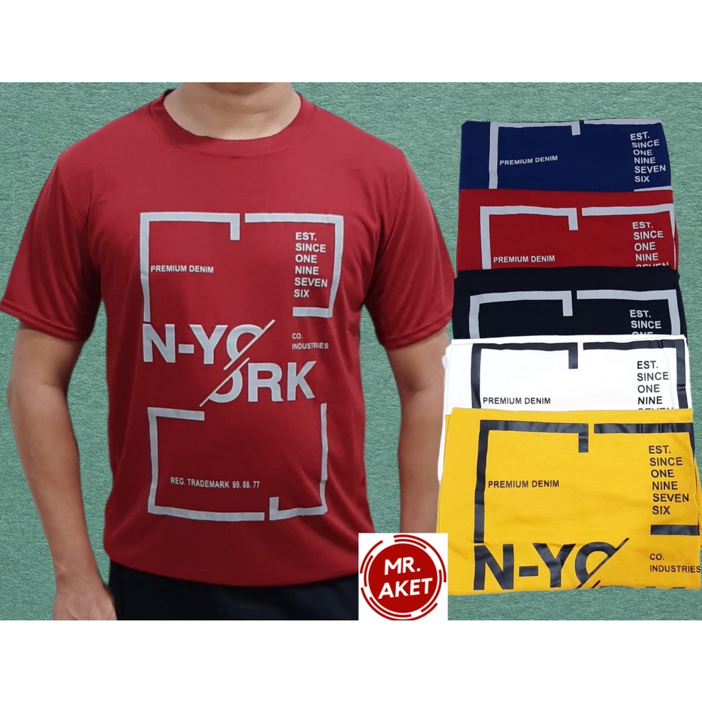 PROMO!!Kaos oblong pria lengan pendek terbaru motif distro bahan adem ukuran dewasa L.XL