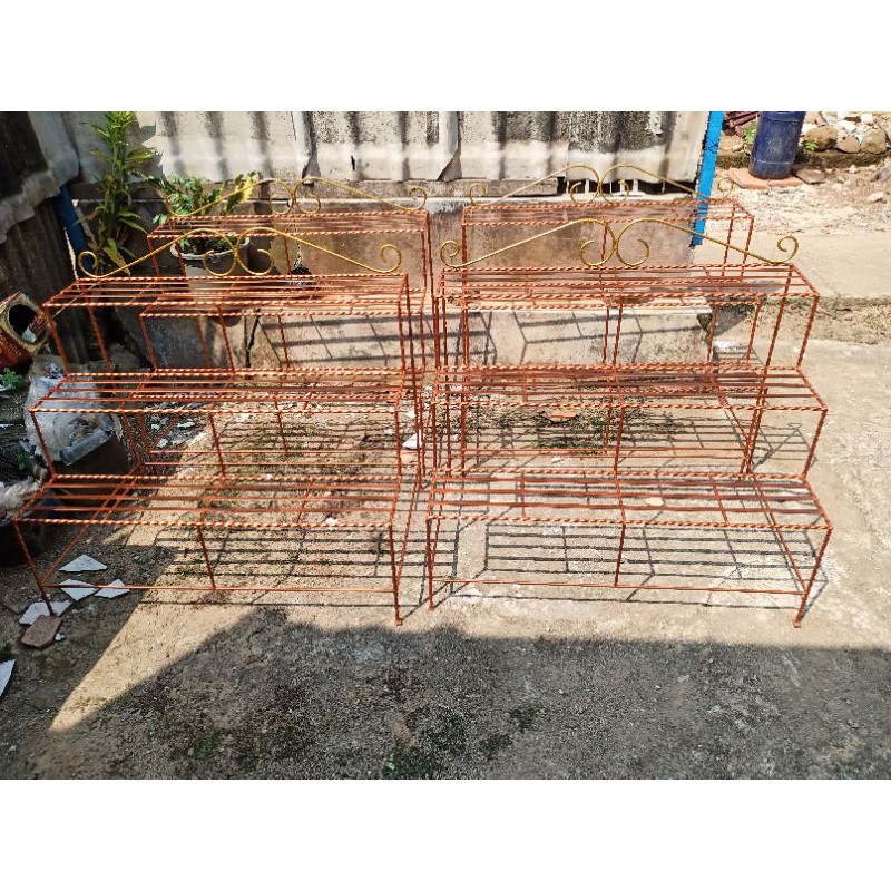 jual rak tanaman hias - rak besi rak tanaman 3 susun khusus gojek