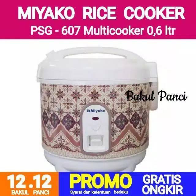 MIYAKO RICE COOKER PSG 607 0,6 Liter Penanak Nasi Rice Cooker Mini Kecil Serbaguna