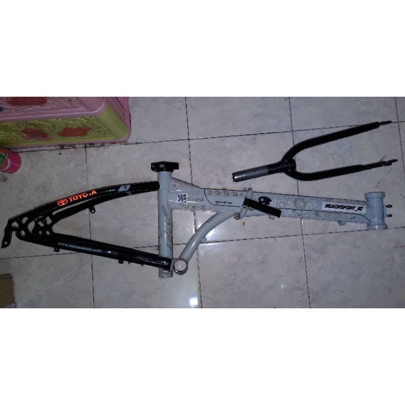 frame sepeda lipat element Foldx 8 bekas mantab
