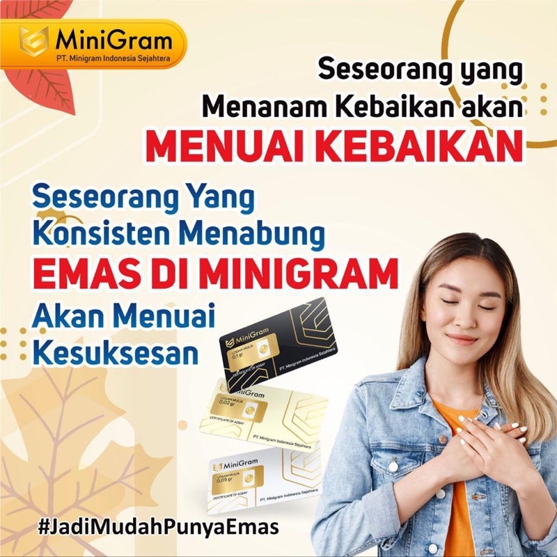 MINIGRAM Emas Logam Mulia Batangan Mini 24Karat Original bisa untuk Merchendise/souvenir/kado Ukuran 0.05 0.1 Gram