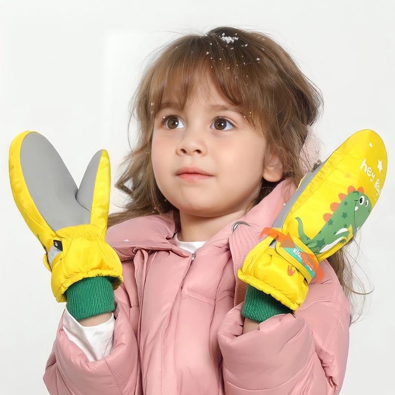 Kids snow gloves waterproof mitten mittens sarung tangan anak anti air ski salju hangat remaja