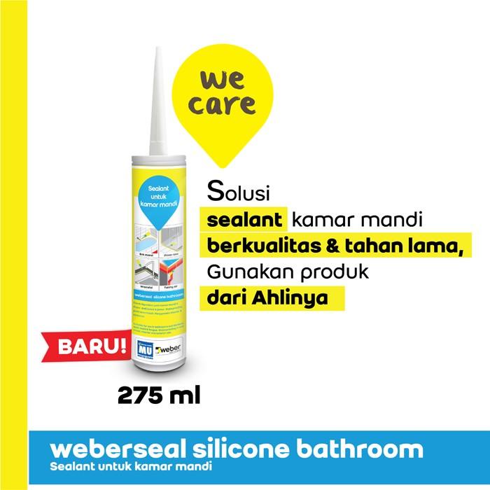 Adhesive Mu Weber Weberseal Silicone Bathroom Sealant Untuk Kamar Mandi 275 Ml