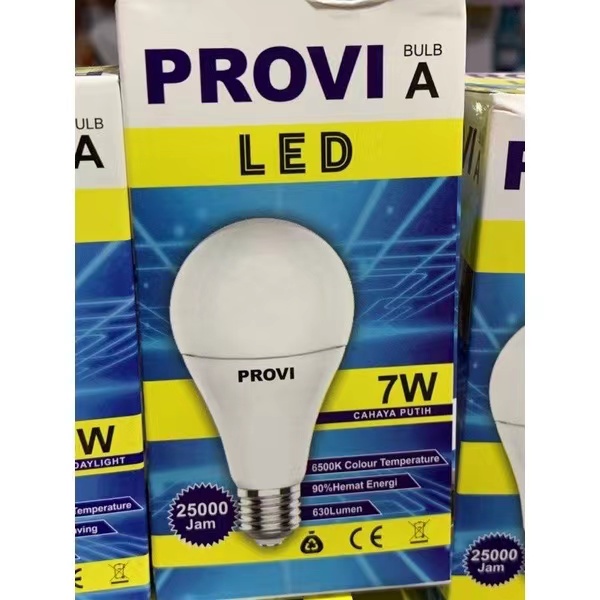 BOHLAM BOLA LAMPU LED PROVI 7W 7WATT GARANSI 1 TAHUN LAMPU LED BULB