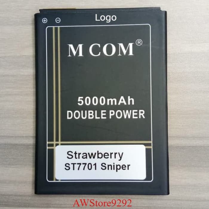Mcom Battery Batre Baterai Double Power Mcom Strawberry ST7701 Sniper