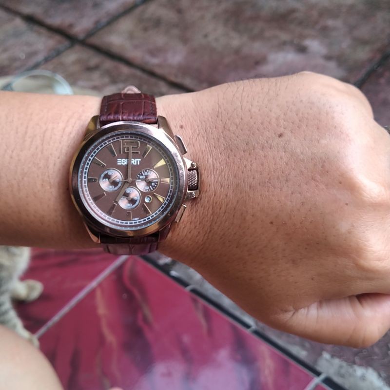 jam tangan esprit chronograph second bekas ori