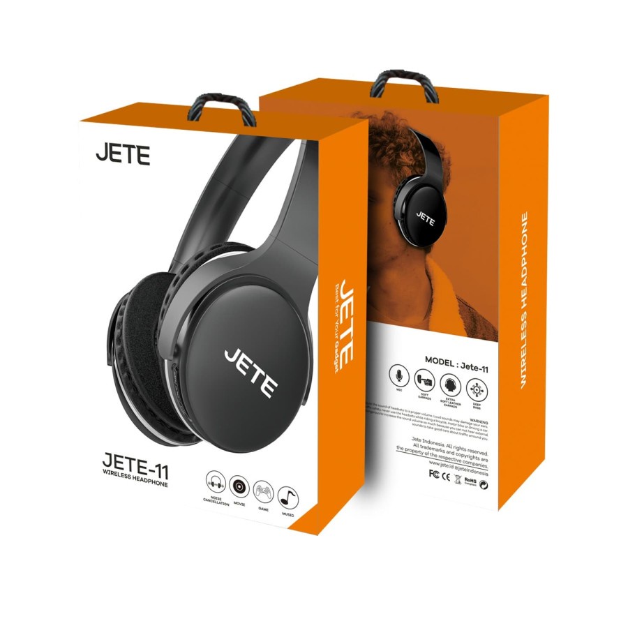 Headset | Headphone Bluetooth Wireless JETE 11 Stereo Deep Bass - Garansi Resmi 2 Tahun