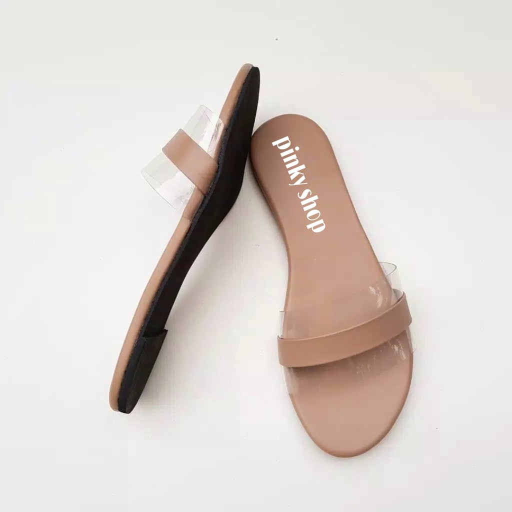 SANDAL WANITA MEKA JELLY BAN SATU NEW