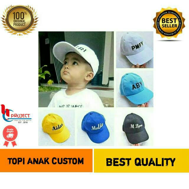 Topi baseball anak Topi Baseball anak bordir Topi Bordir Topi custom anak