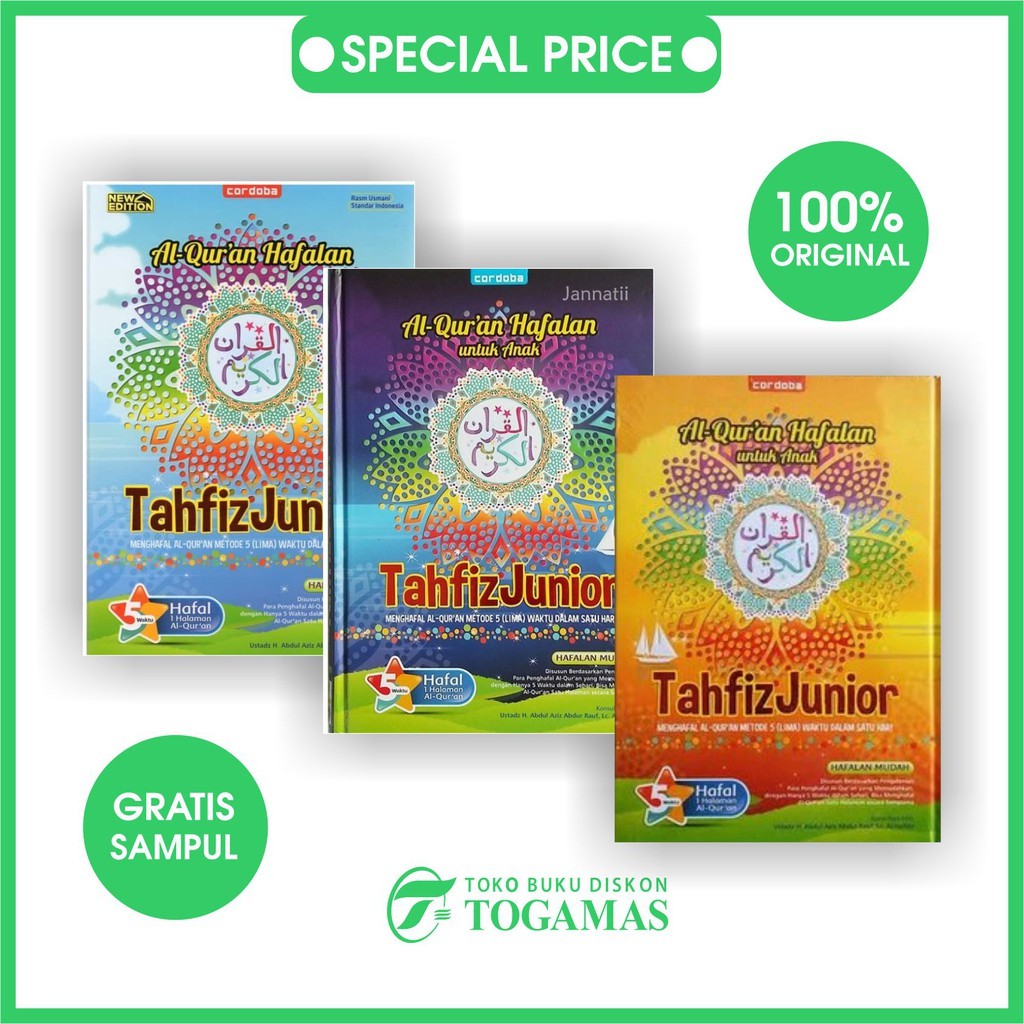 Diskon Al Qur An Hafalan Untuk Anak Tahfiz Junior Hc Indonesia