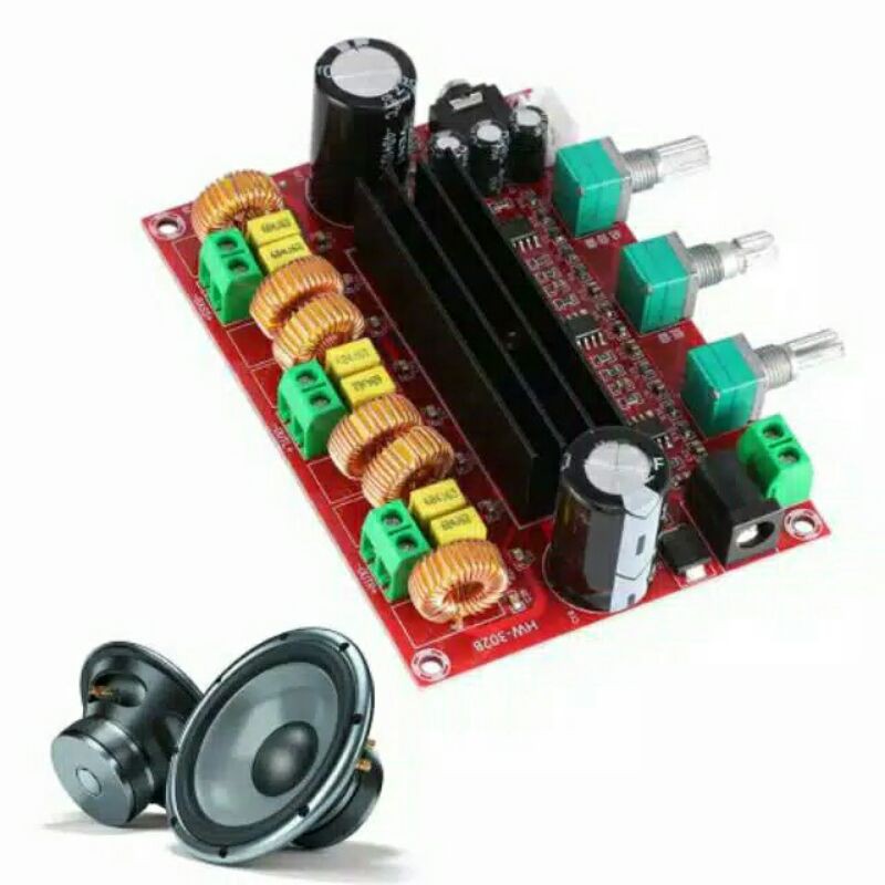 Kit Amplifier Class D Tpa3116D2 Stereo 80W X 2 + 100W Subw