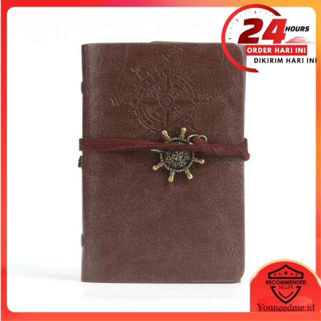 

Buku Diary Agenda Catatan Binder Kulit Tema Retro Vintage Pirate