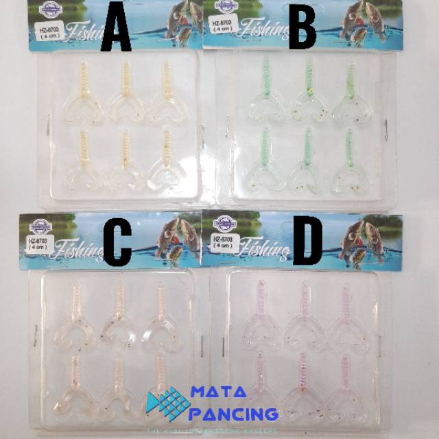 6pcs umpan soft lure stella pack berbagai jenis