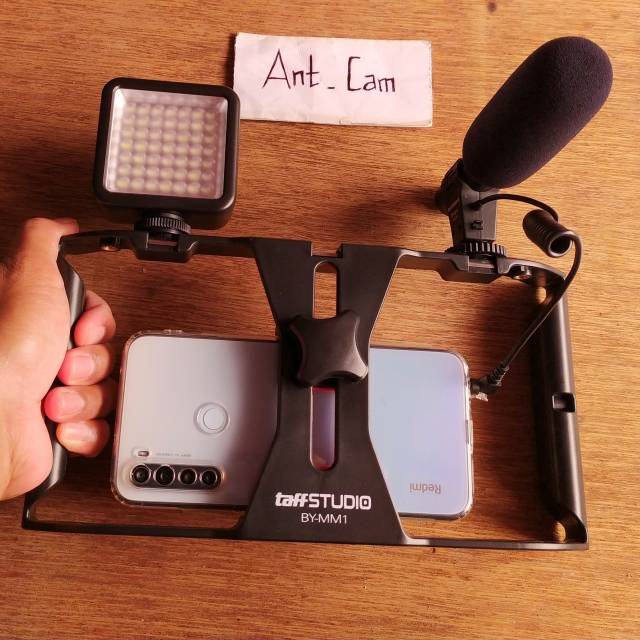 holder hp pengangan stabilizer rig video shooting smartphone tripod