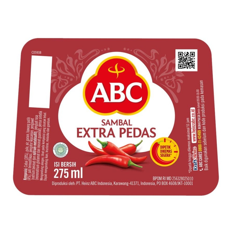 SAMBAL EXTRA PEDAS ABC HOT CHILLI SAUCE 275ML