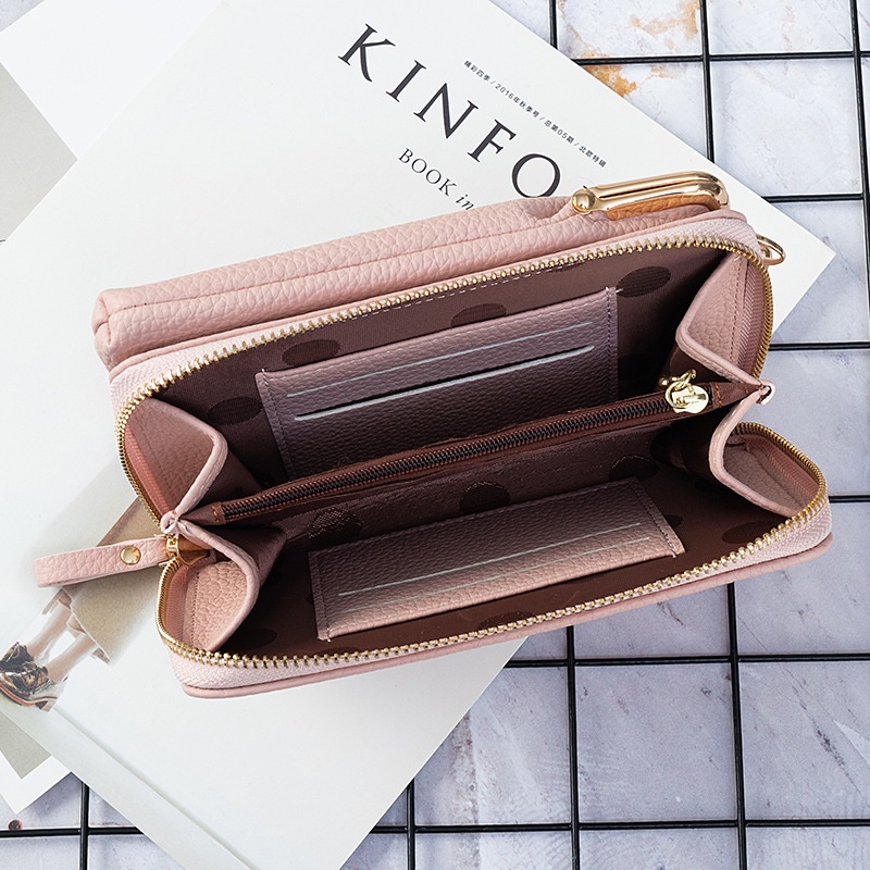 Dompet Hp Wanita Selempang Tali Panjang Tas Dompet Handphone Ala Korea Style Wanita