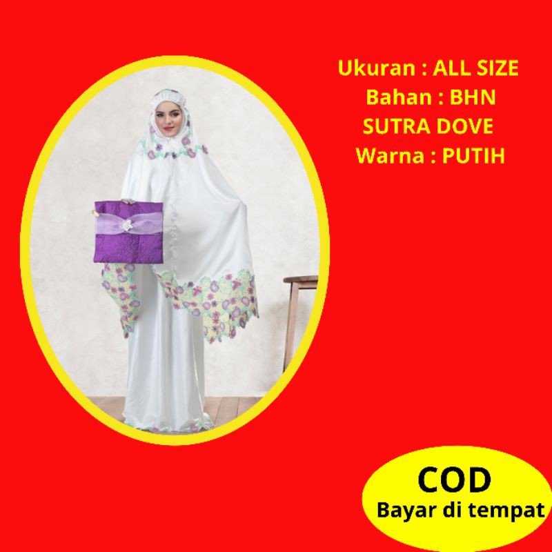 MUKENA WANITA DEWASA WARNA PUTIH MUKENA MOTIF MUKENA MURAH