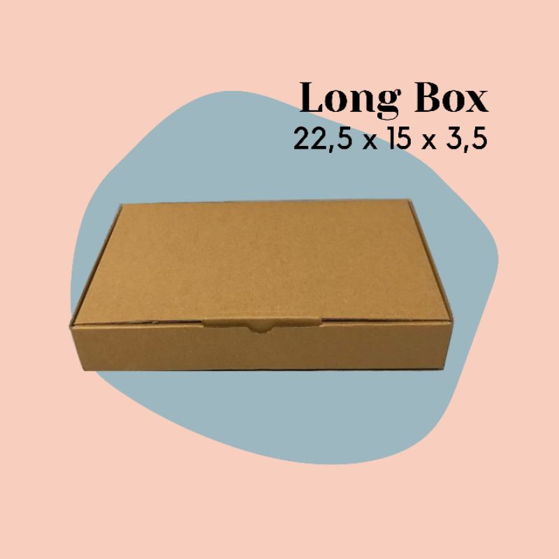 

LONG BOX // KARDUS DIE CUT KARTON COKLAT PACKAGING 22.5x15x3.5