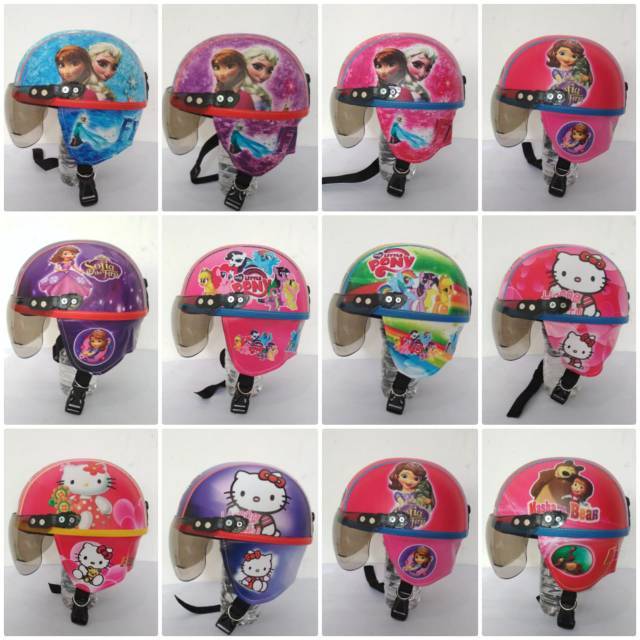 READY MEDAN HELM ANAK RETRO KARAKTER