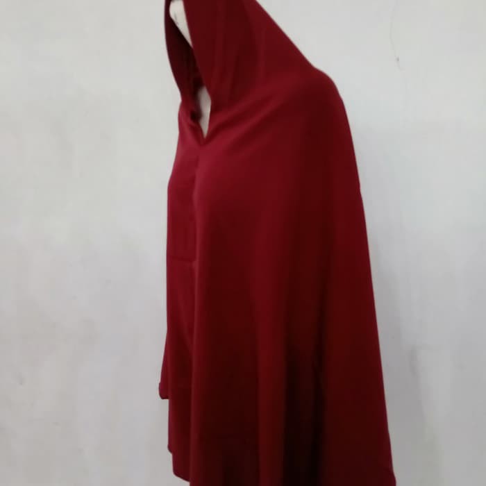 Khimar wolfis syari - bergo instan syari - jilbab putih - bergo instan putih