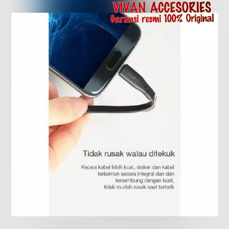 VIVAN CBC100S Kabel Data Type-C. 2,4A.100CM ( 1 Toples isi 20 pcs) original