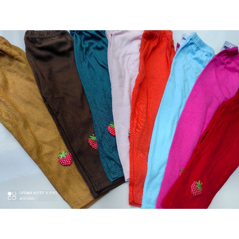 Celana Leging Stroberi Legging Strawberry Ecer Dan Grosir Size 6 Bulan Sd 2 Tahun