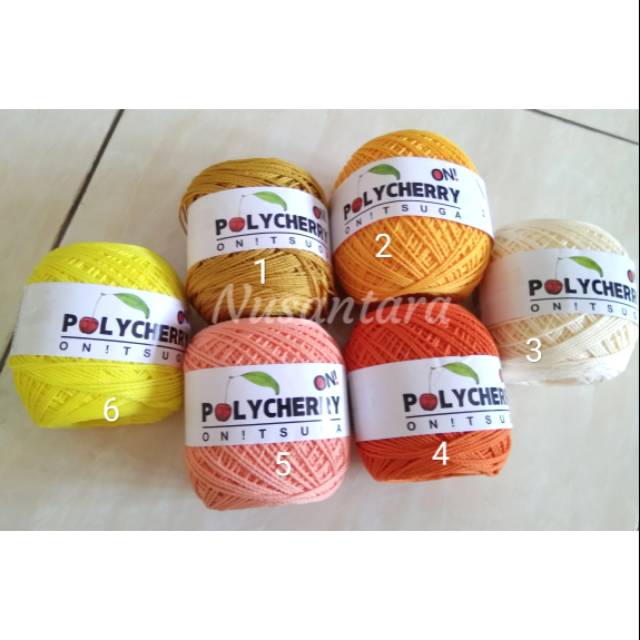 Benang Rajut Polycherry yellow series satuan