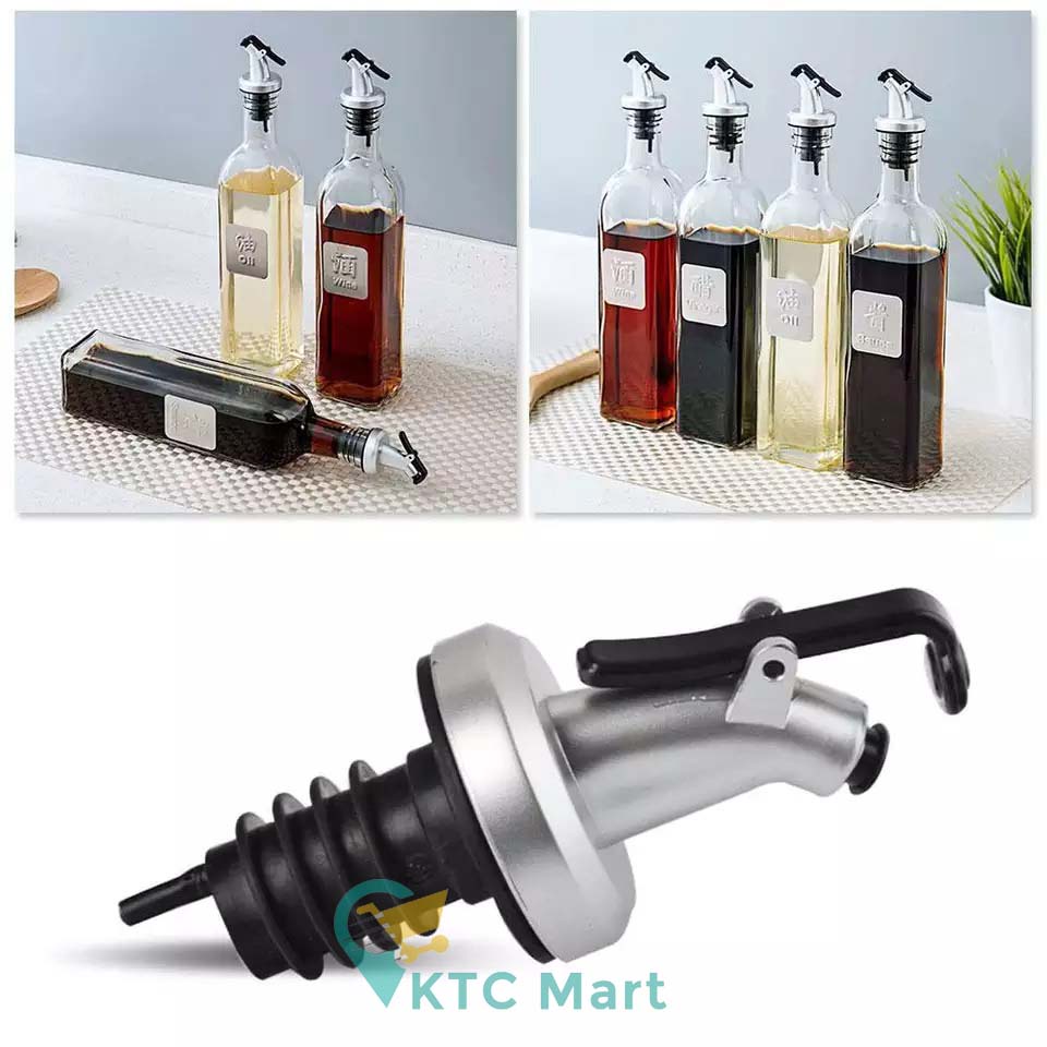 KTCmart - Tutup Botol Minyak Sirup Kecap Penutup Botol Kaca Wine Pourer Bottle Tutup Minyak Botol