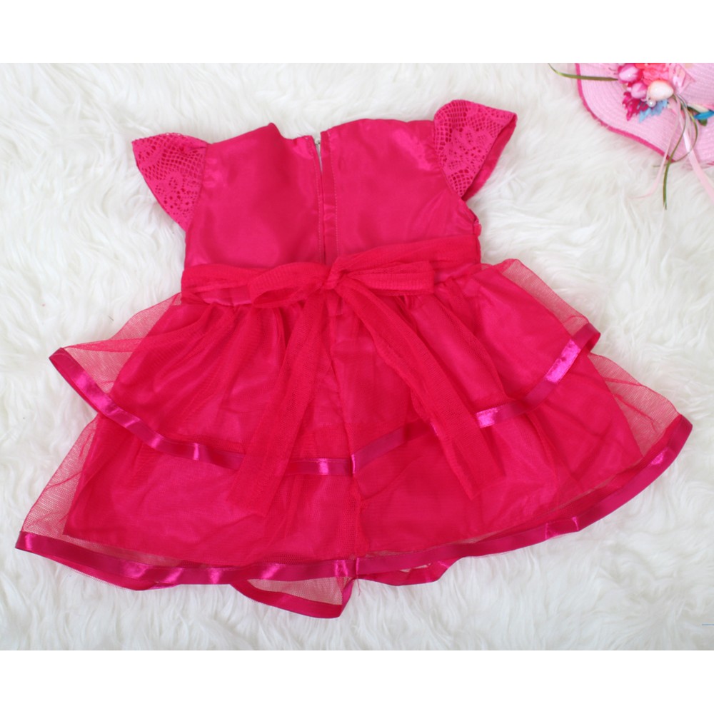 Dress Kids Dahlia/Baju Terusan Dress Anak Bayi 1thn Brukat Lapis Furing/Dress Anak Premium Elegant