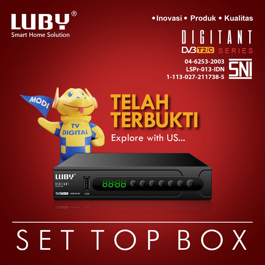 Luby Set Top Box TV Digital Matrix - DVB T2 01