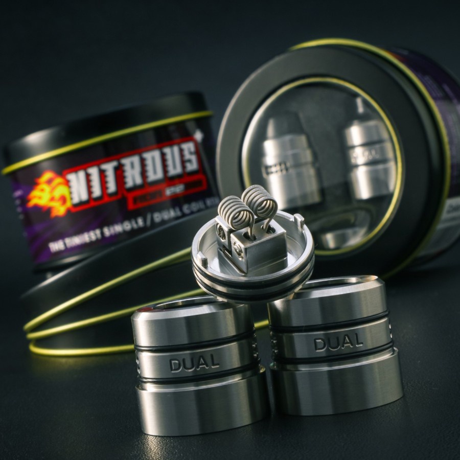 Jual Nitrous Plus + RDA 22MM Single Dual Coil by Sarang Vapers x Damn