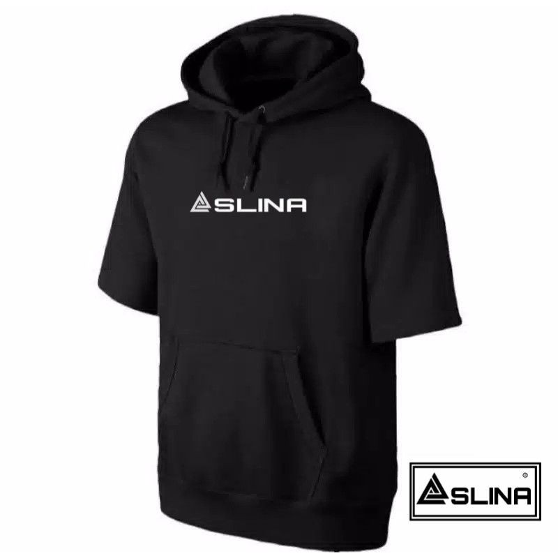 ASLINA Hoodie pria lengan pendek sweater wanita original