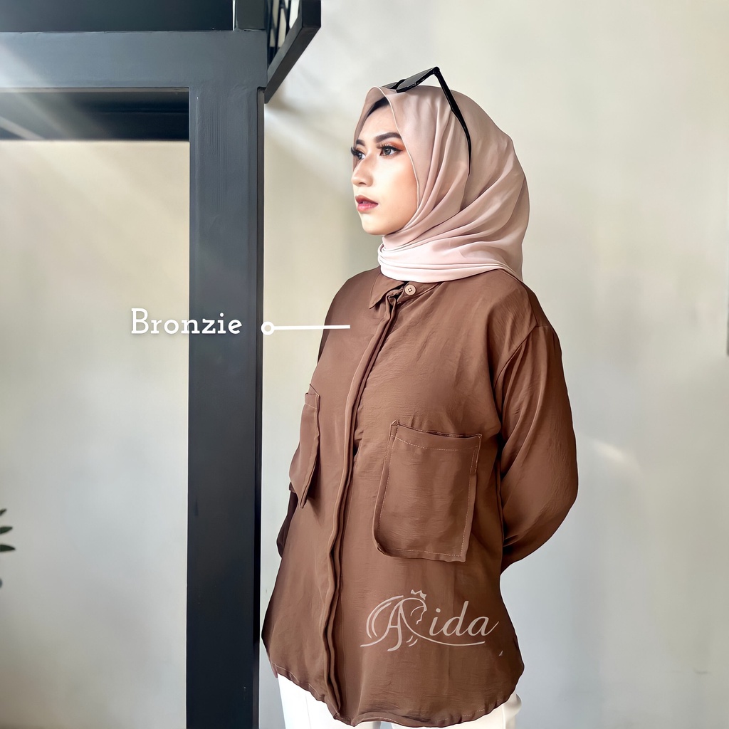 Kemeja Pocket Crinkle Premium Hijabbyaida