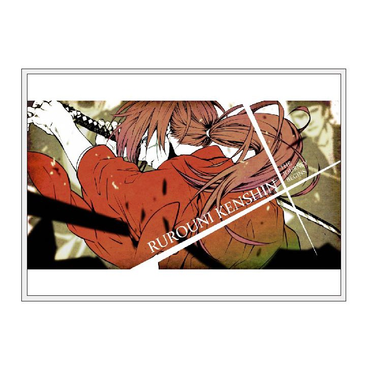 Poster Anime Kenshin Samurai X A4 Dekorasi Dinding Rumah Kamar Anak