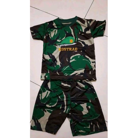 Grosir setelan kaos loreng anak TNI abri perkodi