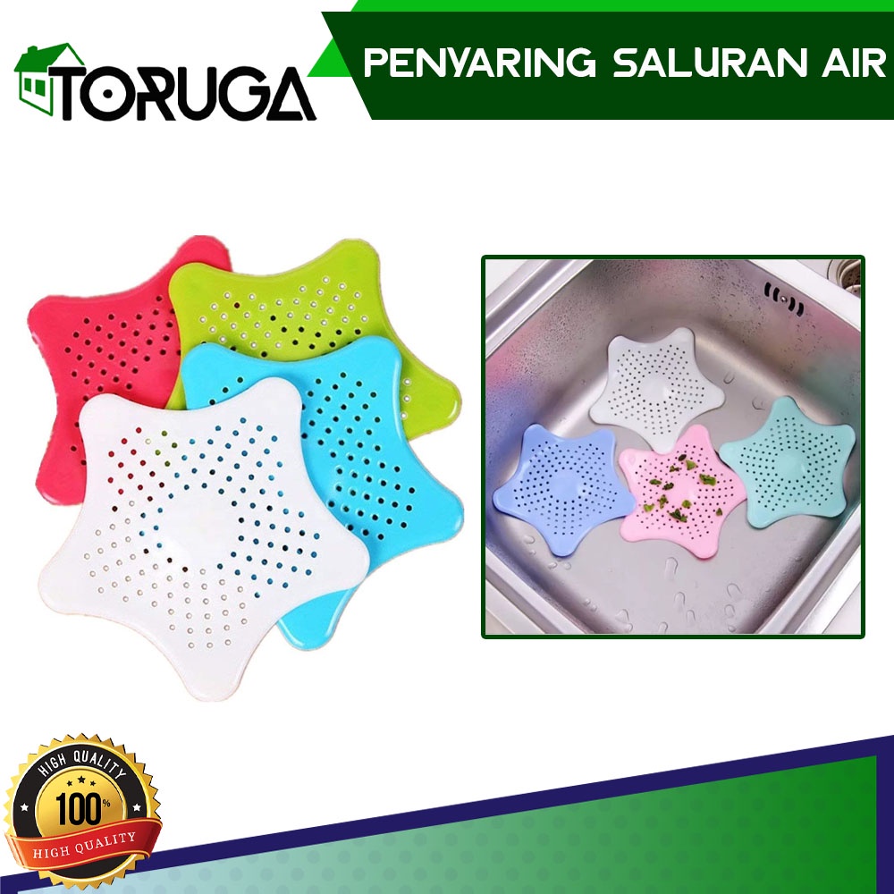 Penutup Saluran Air Lubang Wastafel Saringan Silikon Bintang Anti Sumbat Water Tank
