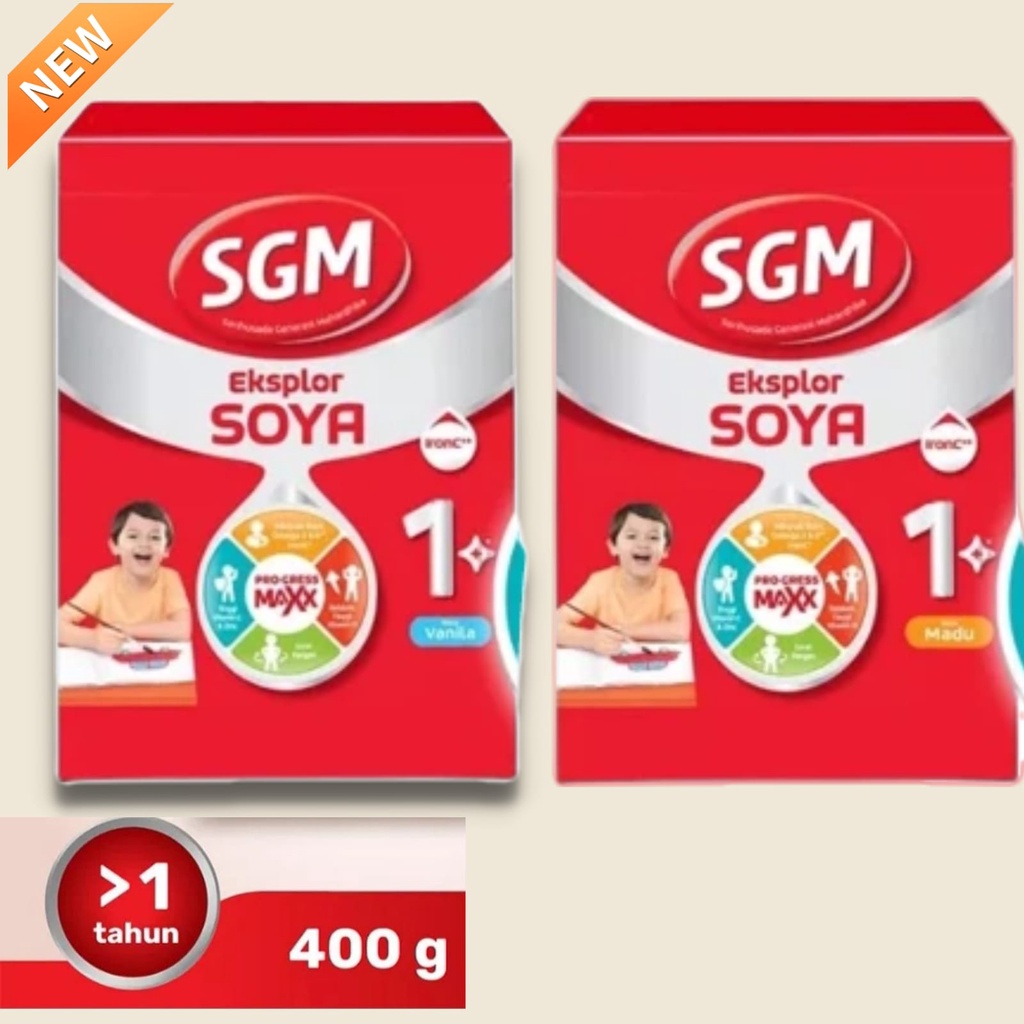 

SGM Explor Soya 1 plus madu , vanila 400 gram (1-5 tahun)