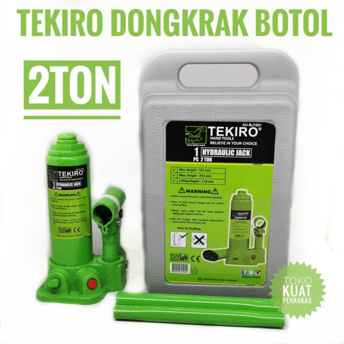 Dongkrak Mobil Terlengkap, Tekiro Dongkrak Botol 2 Ton / Dongkrak Mobil