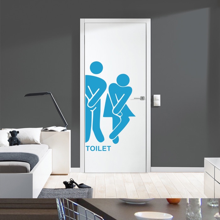 Jual Wall Stiker Toilet Big SIze Sticker Kaca Dinding Kamar Rumah Kantor Putih Shopee Indonesia