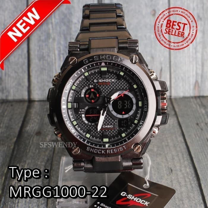 SALE MURAH  Jam tangan G Shock Rantai Stainless Steel black Hitam