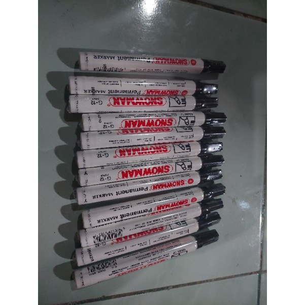 

spidol snowman hitam permanen