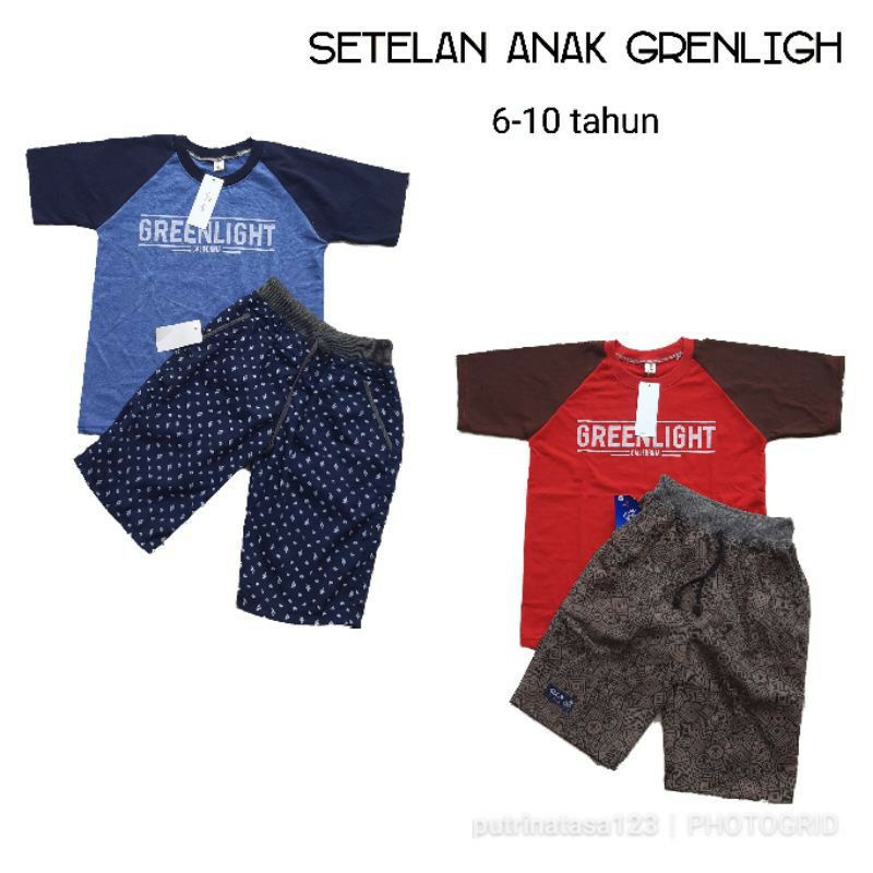 Setelan anak laki-laki perempuan Grandlight Umur 1-12 Tahun | Baju Pakaian Kaos Anak Cowok Baju Anak Laki Laki cowok Murah Terbaru | setelan anak distro