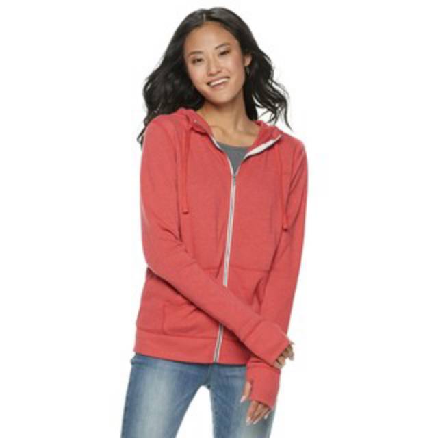 S.Oliver solid zip quiet fairy hoodie jacket (RED TOMATO) ORIGINAL 100%