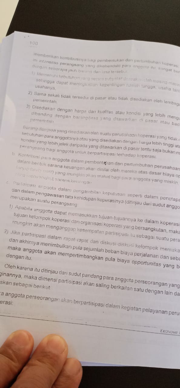 Ekonomi Koperasi Untuk Perguruan Tinggi